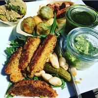 Vegan tapas menu at Mosby Vine in Nykoebing Sjaelland