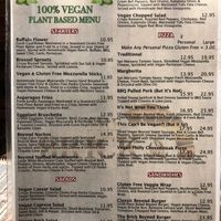 menu at The Brick in Hoboken