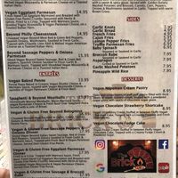 menu at The Brick in Hoboken