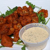 Buffalo cauliflower wings with ranch dip at The Brick in Hoboken