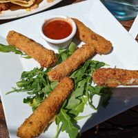 Homemade GF cashew mozzarella sticks at The Brick in Hoboken