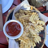 Vegan waffle fries  at The Brick in Hoboken