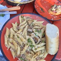 V Chik'n Carbonara  at The Brick in Hoboken