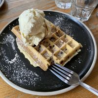 Spiced Fruit Waffle (VG) + VG Icecream   at The Waffle House in Norwich