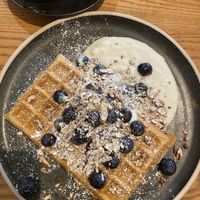 Blueberry maple pecan wafflee  at The Waffle House in Norwich