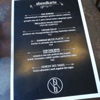 Abendkarte at Dankbar Kaffee in Leipzig