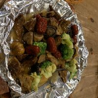 Seitan and mushrooms  at Pin Cha Ju in Shenzhen