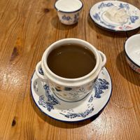 Mushroom starter soup  at Pin Cha Ju in Shenzhen