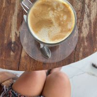 Soy milk and nice and hot, but sweet?  at Cookies Cafe in Koh Phangan