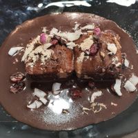 Tarta de Zanahoria, nueces y chocolate at VeGaia - La Abuela Vegana in Alpedrete