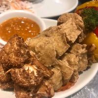 Tofu skewers with sweet chilli dip at Lime Leaf in Basingstoke