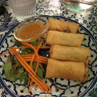 Veg spring rolls at Mali Thai in Bendigo