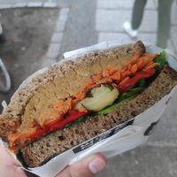 Hummus sandwich at Zeit für Brot - Weinbergsweg in Berlin