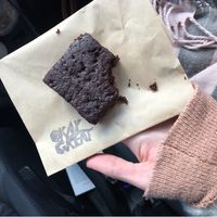 Vegan brownie  at Okay Great Coffee in Cambridge