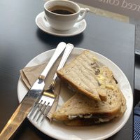 Cheese and mushroom toastie at The Wonder Spot in Edinburgh