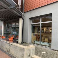 Outside Tom’s Diner by the canal  at Tom's Diner in Banbury