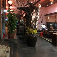 Inside of the restaurant at Shan Ding Dong Ren - Caveman Vegetarian Teahouse in Dongguan