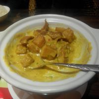 Potato and seitan curry - delicious at Shan Ding Dong Ren - Caveman Vegetarian Teahouse in Dongguan