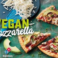 Vegan mozzarella at Domino's Pizza in Zillmere