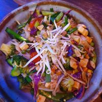 Pad thai broccoli at CRAFT Bistro in Surat Thani