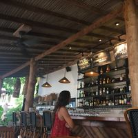 inside at Maremegmeg Beach Bar in El Nido