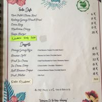 Vegetarian menu (-calamari rings)  at Se'Hari Warung in Ubud