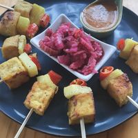 Satay at Street Vegan House in Koh Phangan