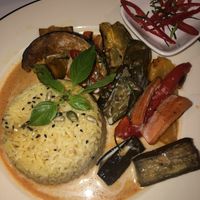 אורז בקרם קוקוס וקארי ואנטיפסטי at Street Vegan House in Koh Phangan