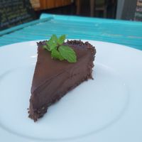 Chocolate tart at Street Vegan House in Koh Phangan