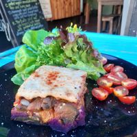 My favorite- lasagna at Street Vegan House in Koh Phangan