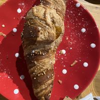 Vegan croissant with marmalade   at Avamposto in Bari