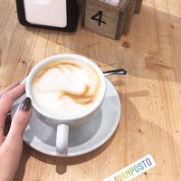 cappuccino with almond milk at Avamposto in Bari