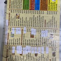 Menu… great prices and most can be made vegan.   at Sono Chaat House in New Delhi