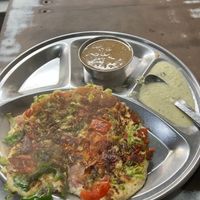 he extra prepared a special omelette without eggs for me for breakfast   at Sono Chaat House in New Delhi