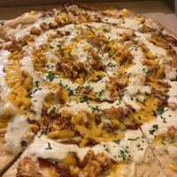 Vegan, gluten-free BBQ chicken pizza  at Ian's Pizza on State in Madison