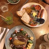 The big vegan en pancakes at Greasy Spoon - Tjärhovsgatan in Stockholm