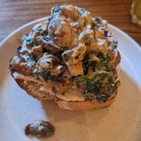 Mushroom toast at Greasy Spoon - Tjärhovsgatan in Stockholm