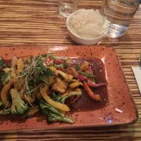 Garlic and broccoli with Tofu at LANA in Limerick