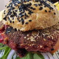 Lentilburger at Bar O Coton in Negreira