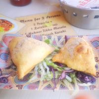 Samosa(maybe vegan) at Honey Curry House and Pizza in Mallorca