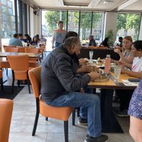 Seating. Many Indian customers  at Krishna Vilas in Utrecht