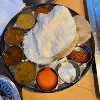 south indian thali  at Krishna Vilas in Utrecht