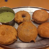 Onion bhajjis at Krishna Vilas in Utrecht