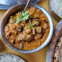okra curry, also spicyish at Krishna Vilas in Utrecht
