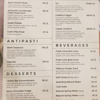 Soups, Salads and Beverages at O's Pasta in Cairo