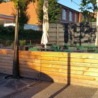 Outdoor seating at Presswerk in Arbon