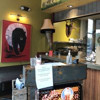 Fun entrance to restaurant. That’s where the fun ends for vegans. at The Electric Cheetah in Grand Rapids