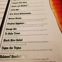 Plenty on the vegan menu... at The Electric Cheetah in Grand Rapids