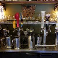 Root beer taps (?) at The Electric Cheetah in Grand Rapids