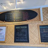 menu at Artisan Ice Cream by Cafe de Amis in Paia